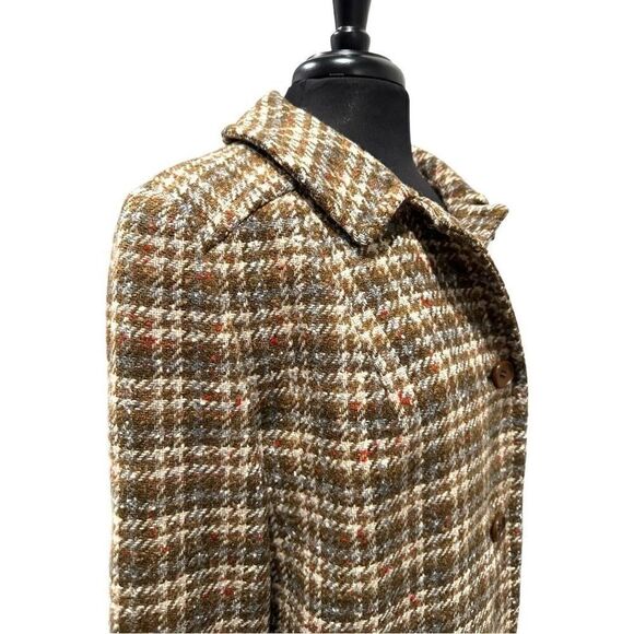 Pendleton Vintage Plaid Wool Button Front Blazer Peacoat Jacket Sz 16 - Picture 5 of 13